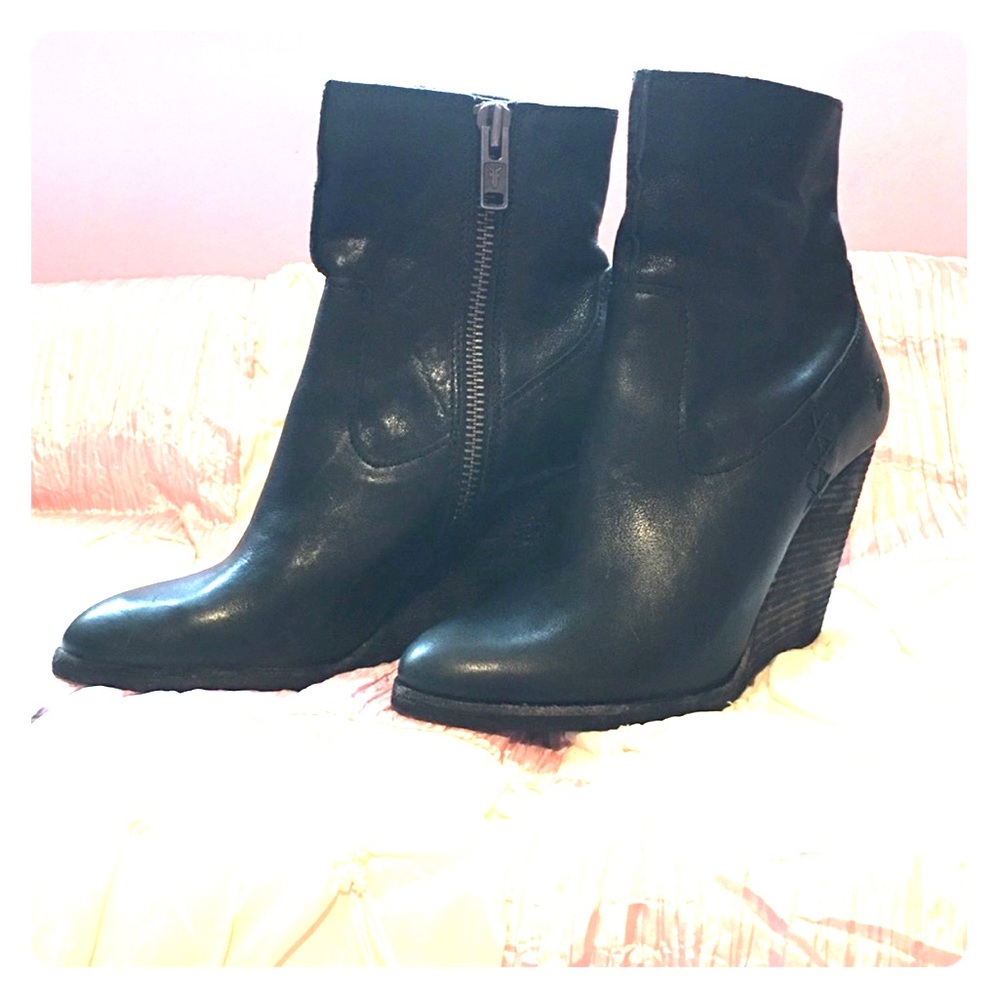 Frye wedge booties. Great condition. Preowned.